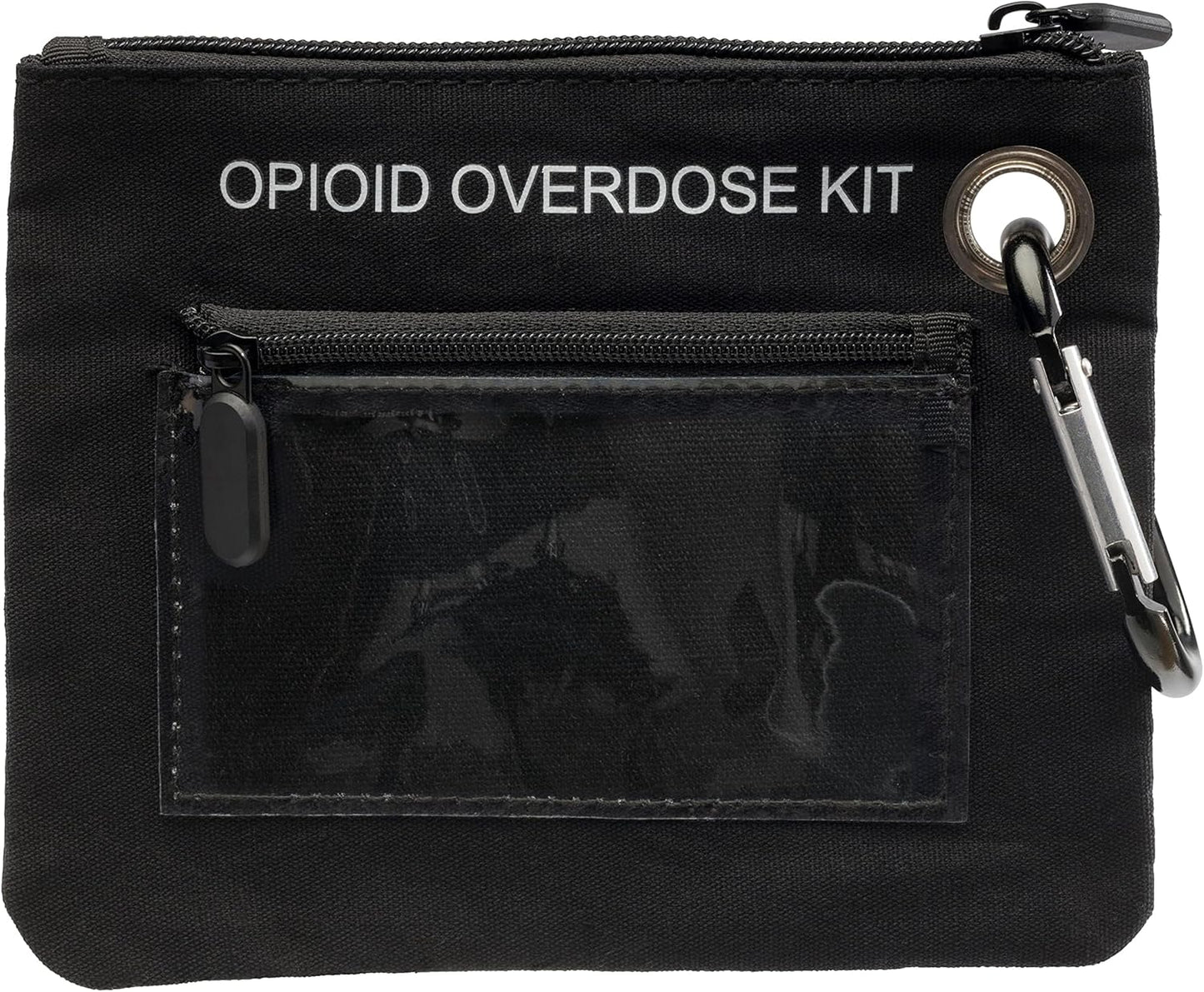 Naloxone Overdose Kit Bag – Compact Canvas Pouch for Naloxone Nasal Spray & Opioid Emergency Response – Holds 2 Naloxone Sprays & Accessories – Naloxone Not Included Black, 100 Units