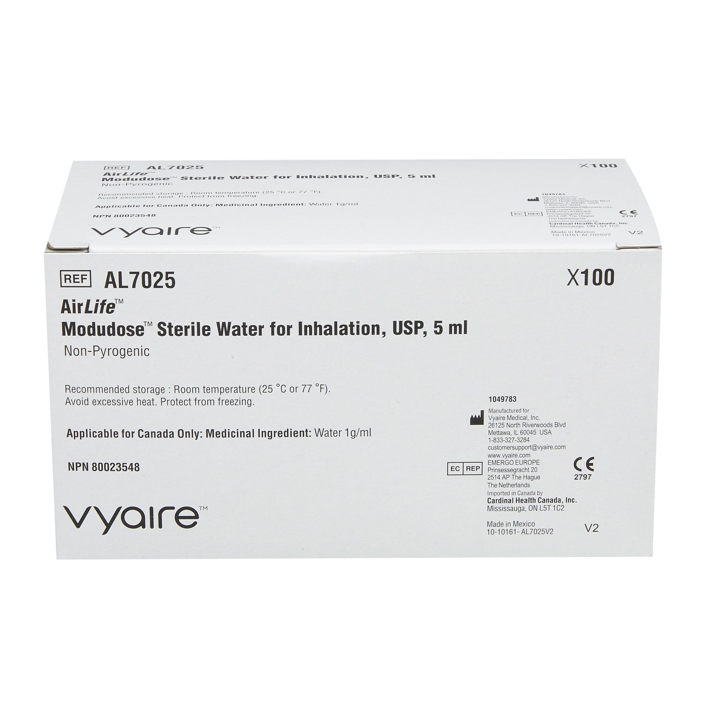 AIRLIFE UNIT DOSE STERILE WATER 5mL - LMI