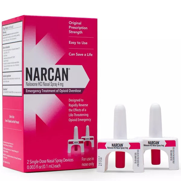NARCAN Nasal Spray 4mg Single Dose Opioid Overdose Emergency Treatment - 2ct