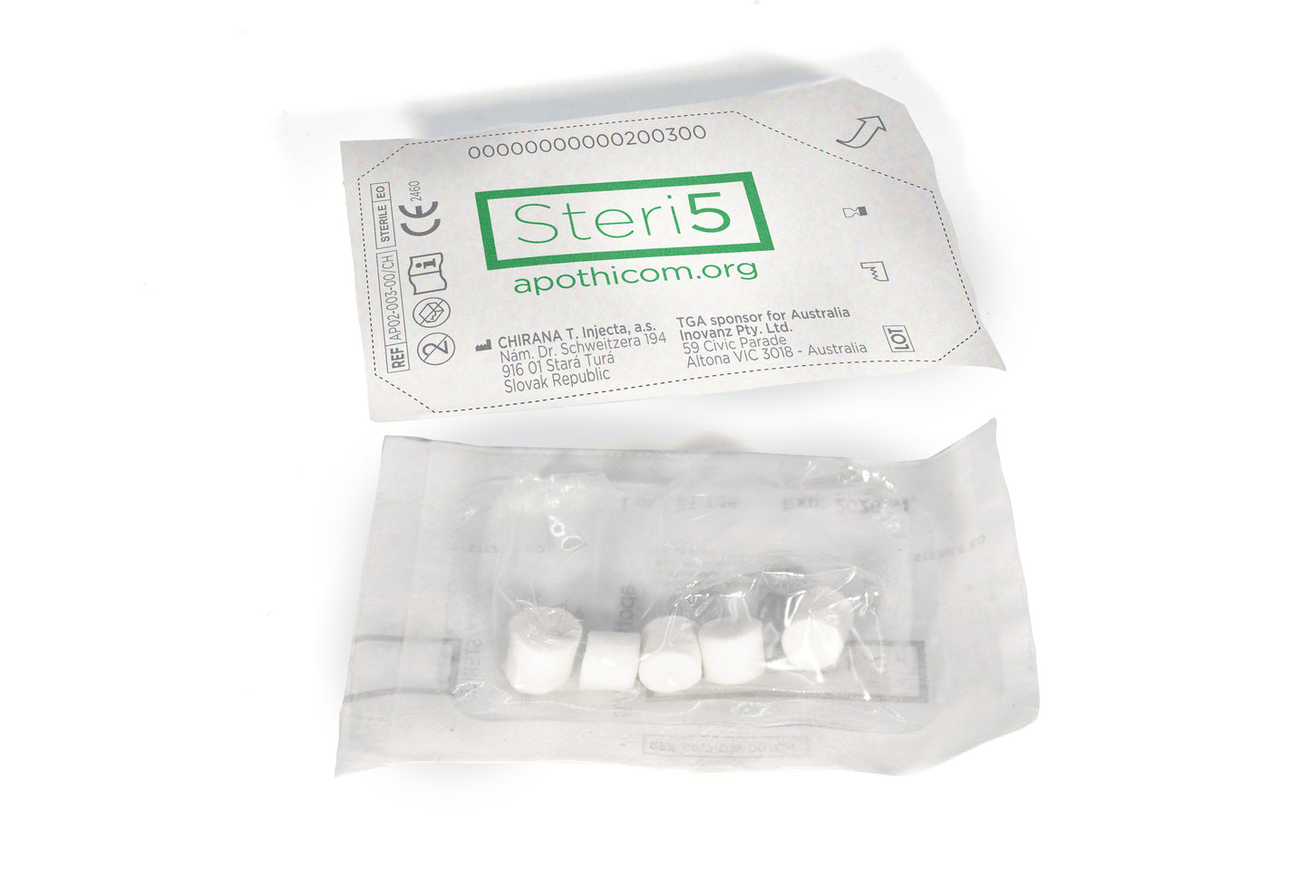 STERI5 (STERILE COTTON FILTERS) (20 and 500 packs of 5)