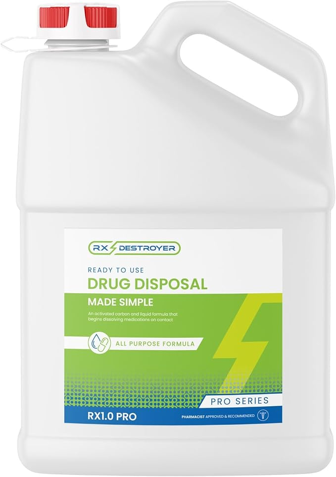 rx destroyer tm pro series all- purpose, 1 gallon bottles, tethered cap & view gauge , 4 btl/cs