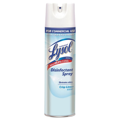 Lysol Disinfectant Spray, Crisp Linen, 19 oz Aerosol, 12 Cans/Carton 74828RC