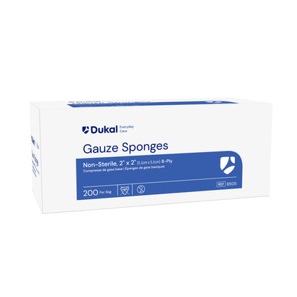 Dukal Gauze Sponges 2" x 2" 8-Ply Non-Sterile (REF 8505)