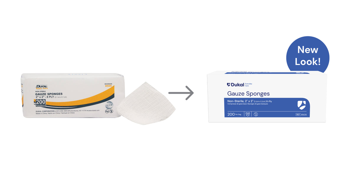 Dukal Gauze Sponges 2" x 2" 8-Ply Non-Sterile (REF 8505)