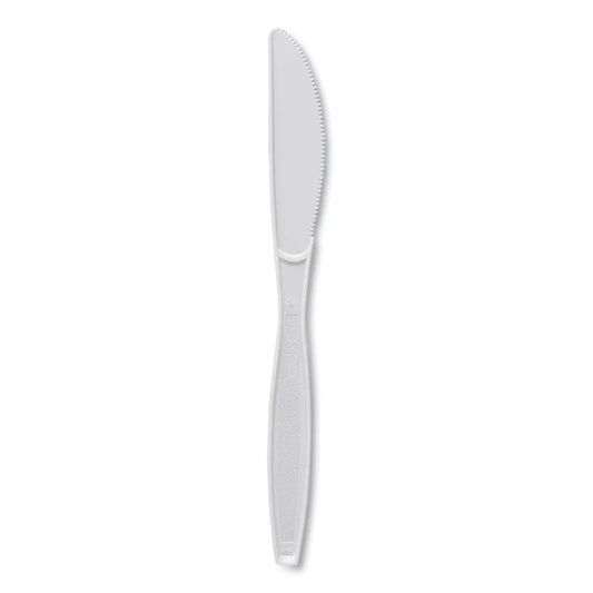Boardwalk® Heavyweight Polypropylene Cutlery, Knife, White