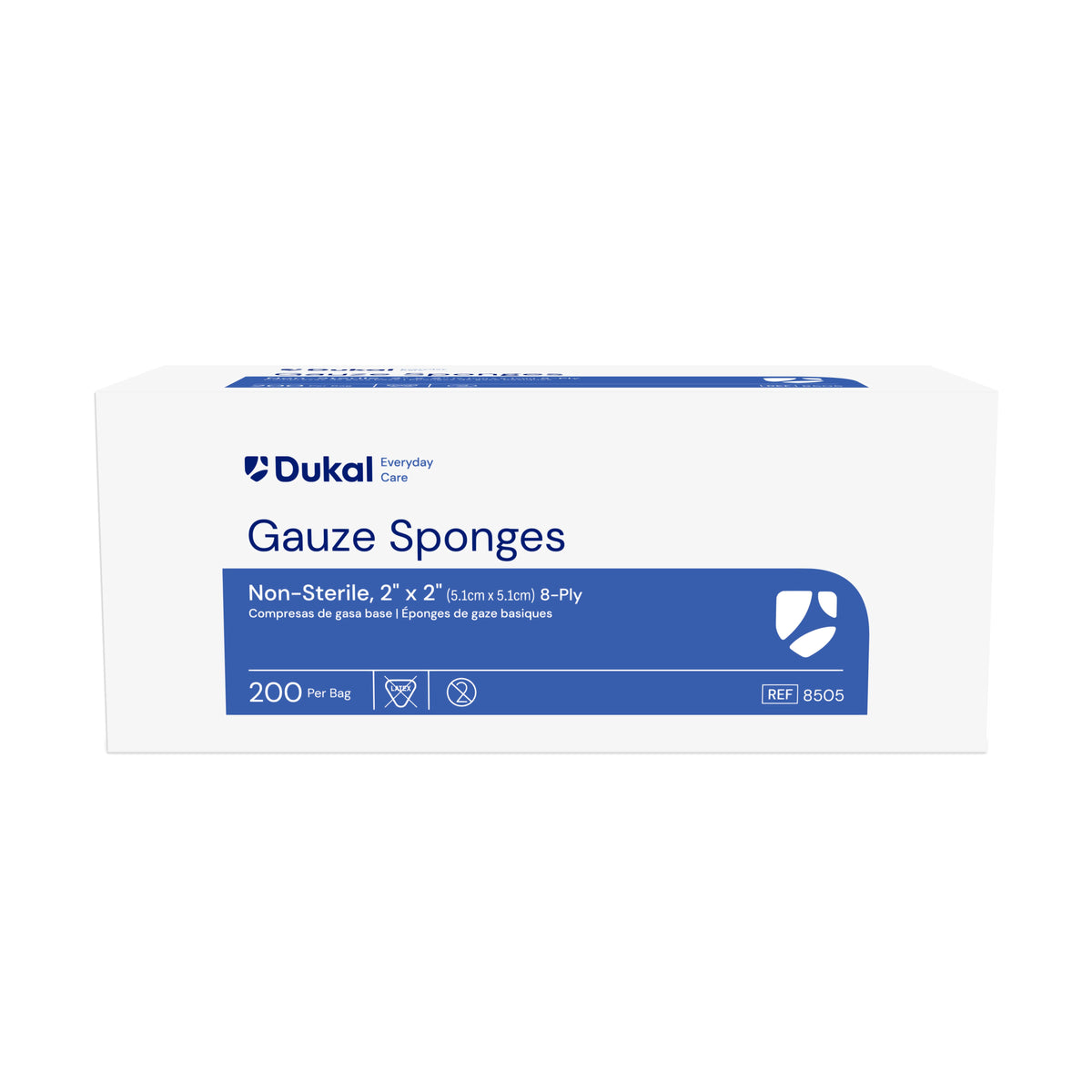 Dukal Gauze Sponges 2" x 2" 8-Ply Non-Sterile (REF 8505)