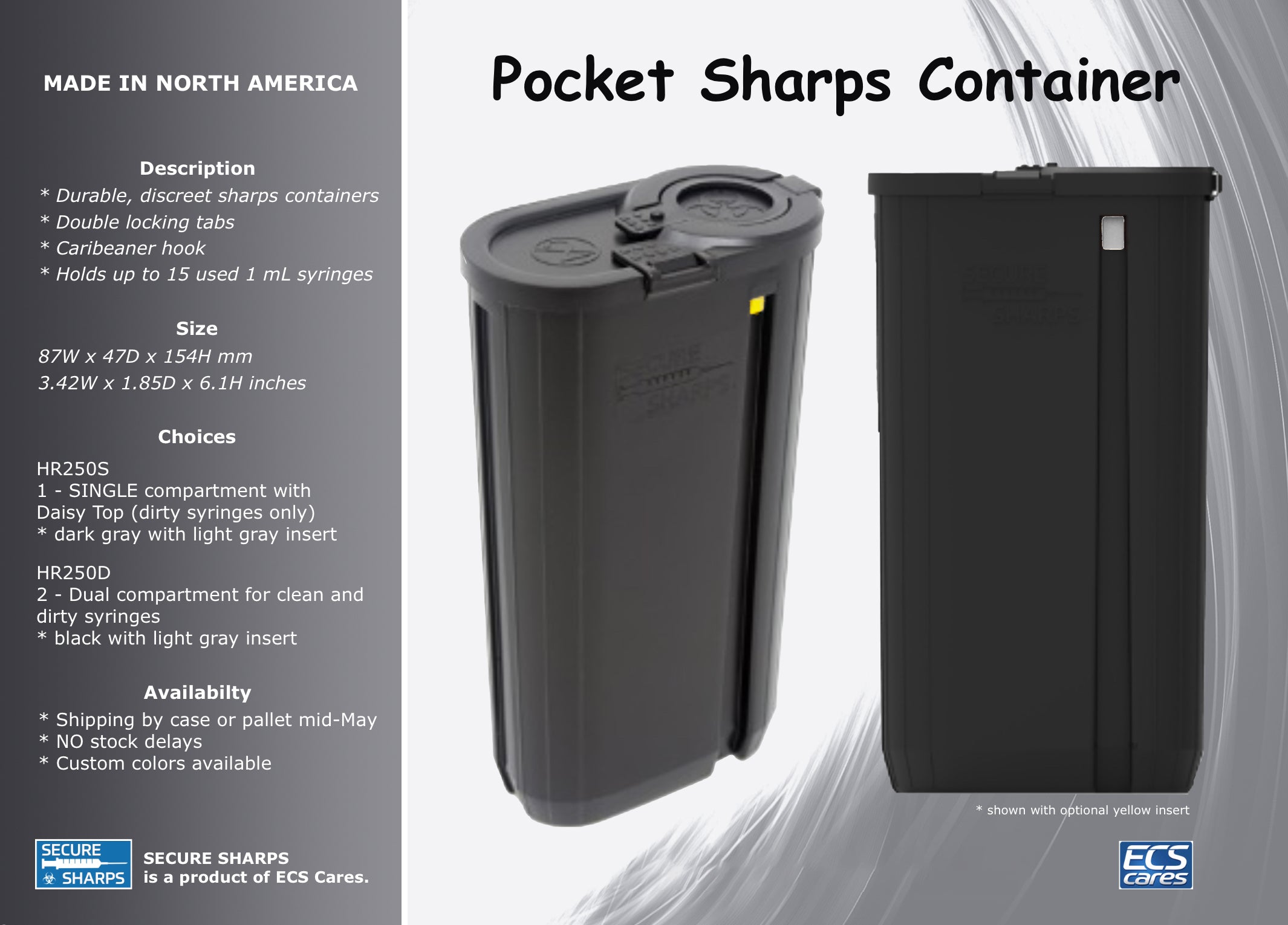 HR250D Pocket Personal Sharps Container – LMI Textiles