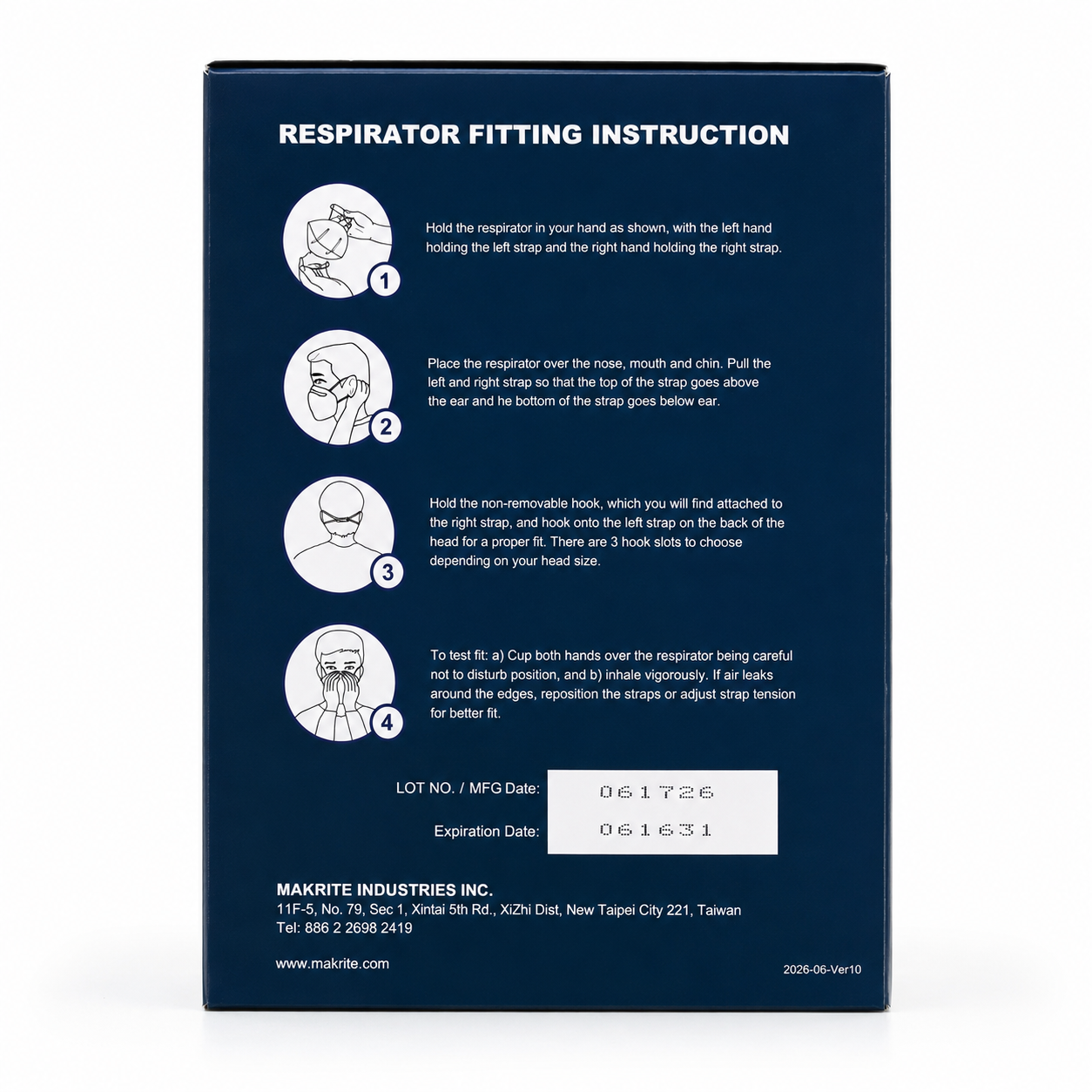 Makrite MAK520+ N95 Disposable Respirator