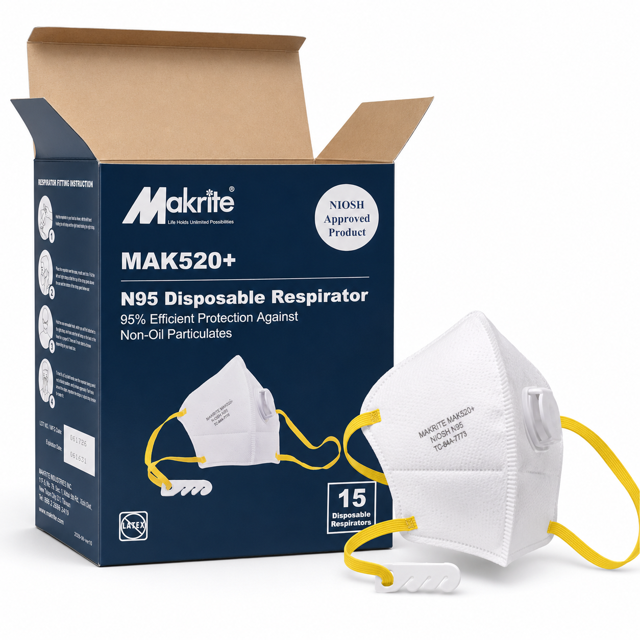 Makrite MAK520+ N95 Disposable Respirator