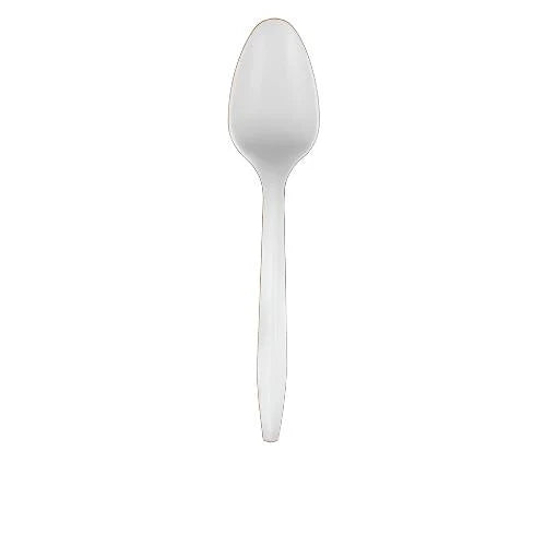 Medium Weight Polypropylene Teaspoon - White