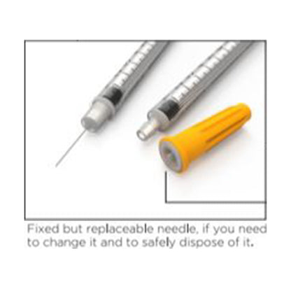 Self Inject 28G x 1/2" 1cc Box of 100 / Case of 2000