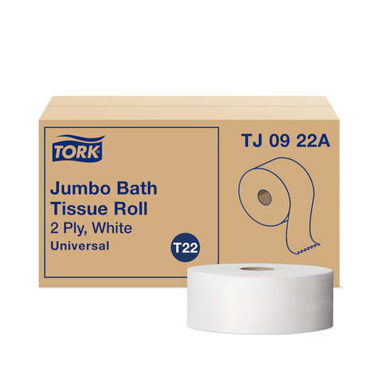 Essity TJ0922A - Tork Jumbo Toilet Paper Roll White T22