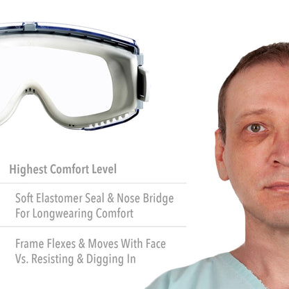 Uvex by Honeywell Stealth Safety Goggles with Uvextreme Anti-Fog Coating - S39610C