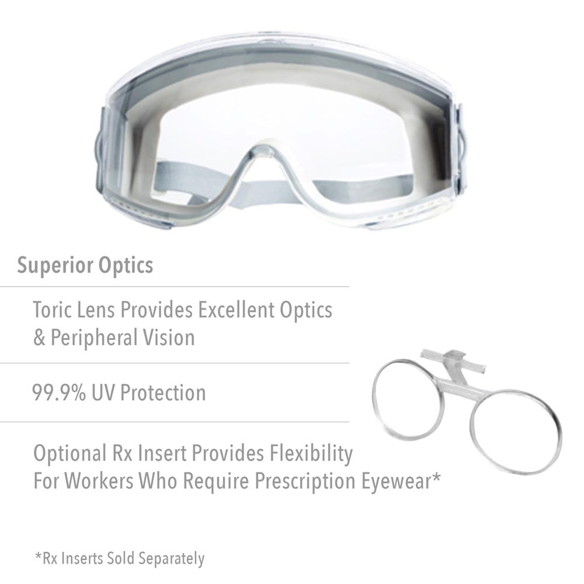 Uvex by Honeywell Stealth Safety Goggles with Uvextreme Anti-Fog Coating - S39610C
