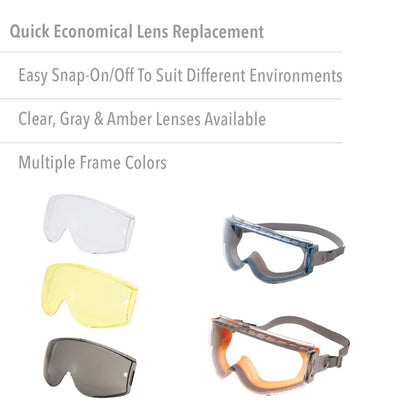 Uvex by Honeywell Stealth Safety Goggles with Uvextreme Anti-Fog Coating - S39610C