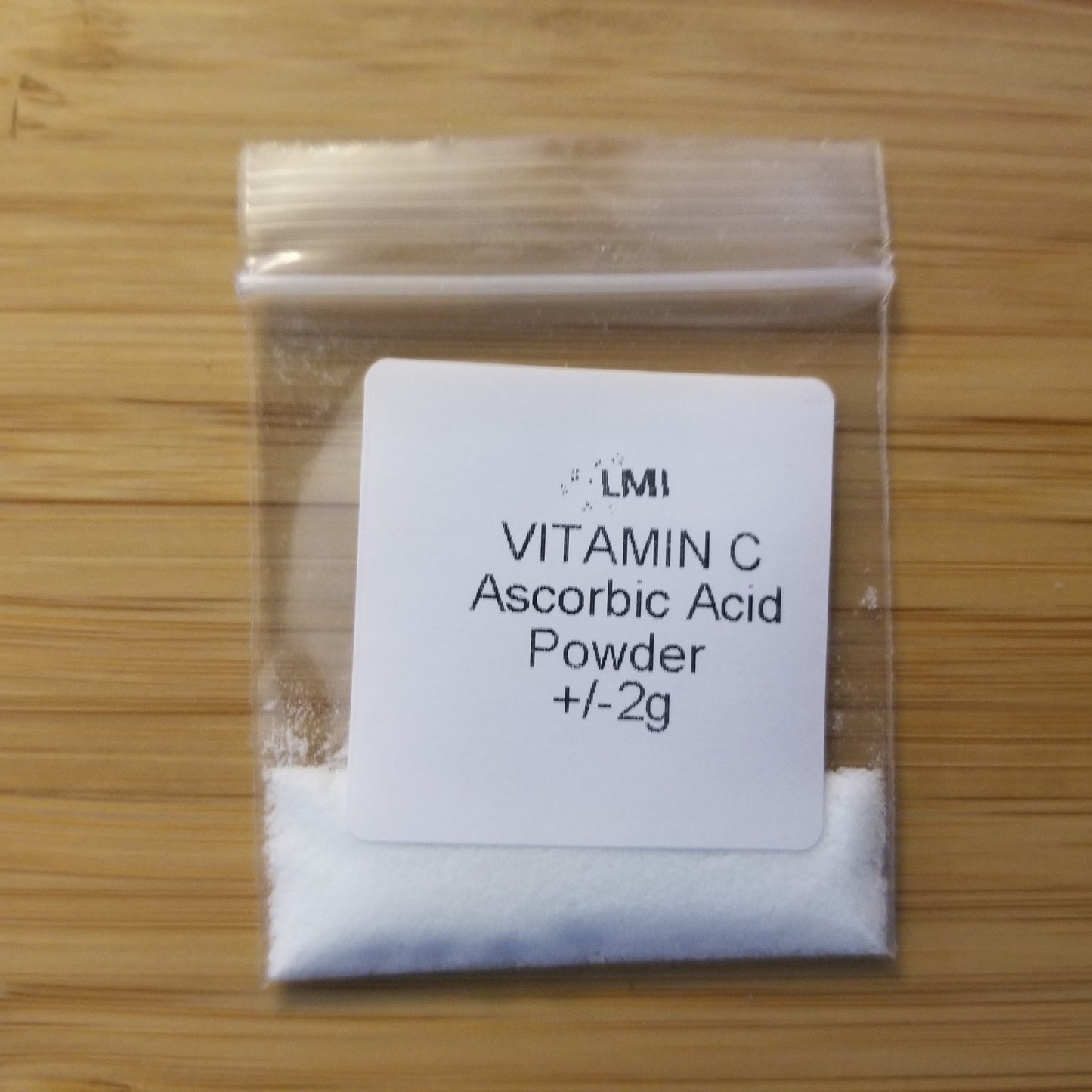 Ascorbic Acid (Vitamin C powder) packaged in 2x2 bags (Qty 100, 1000 or 5000)